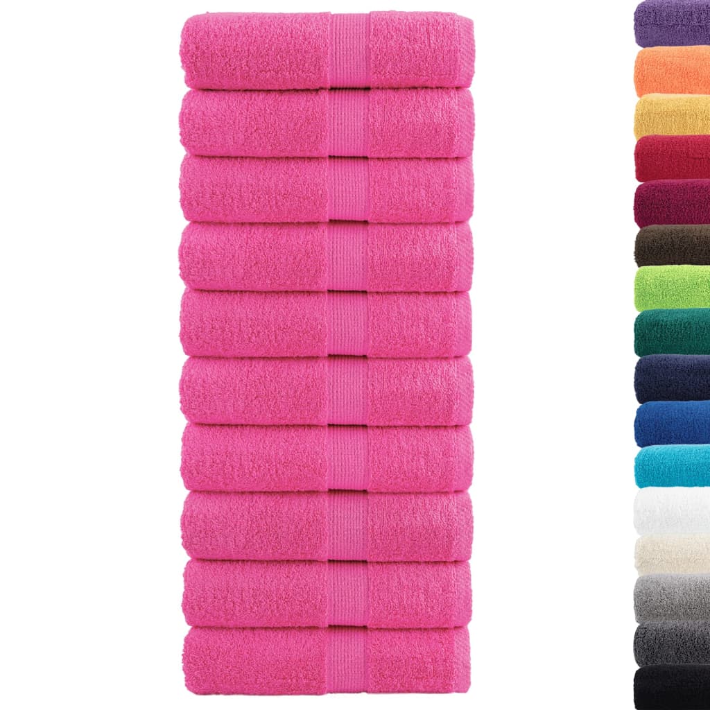 vidaXL Gastendoekjes SOLUND 10 st 600 g/m² 30x50 cm roze