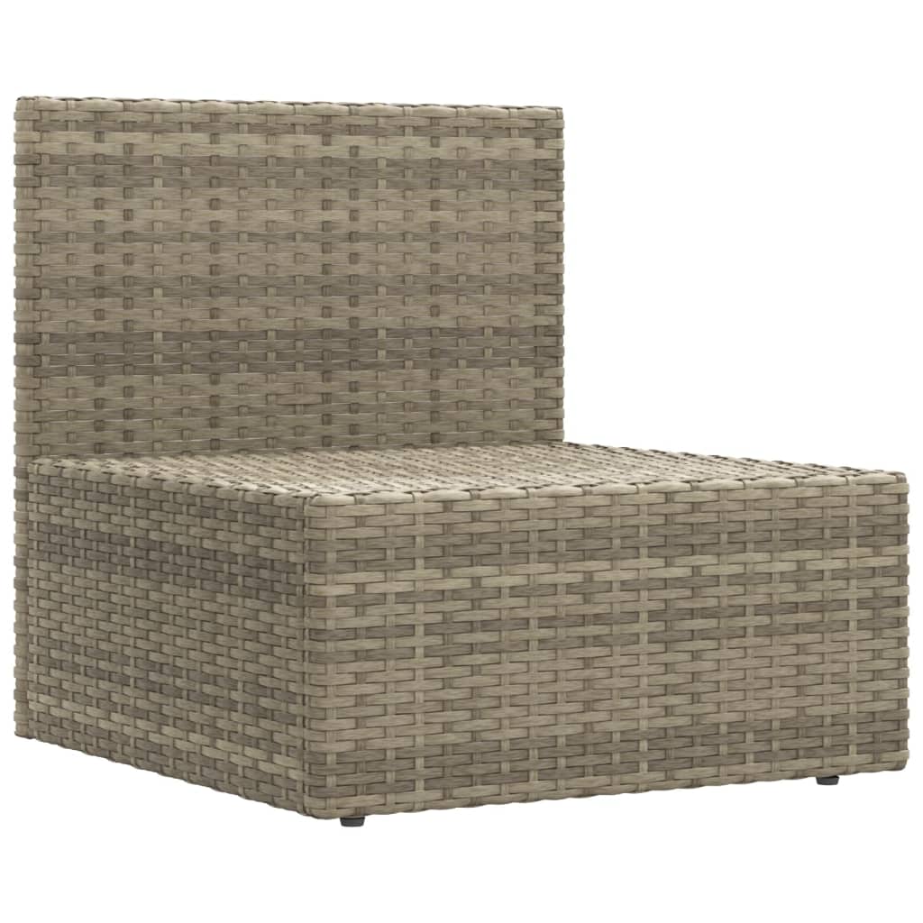 vidaXL 9-delige Loungeset met kussens poly rattan grijs