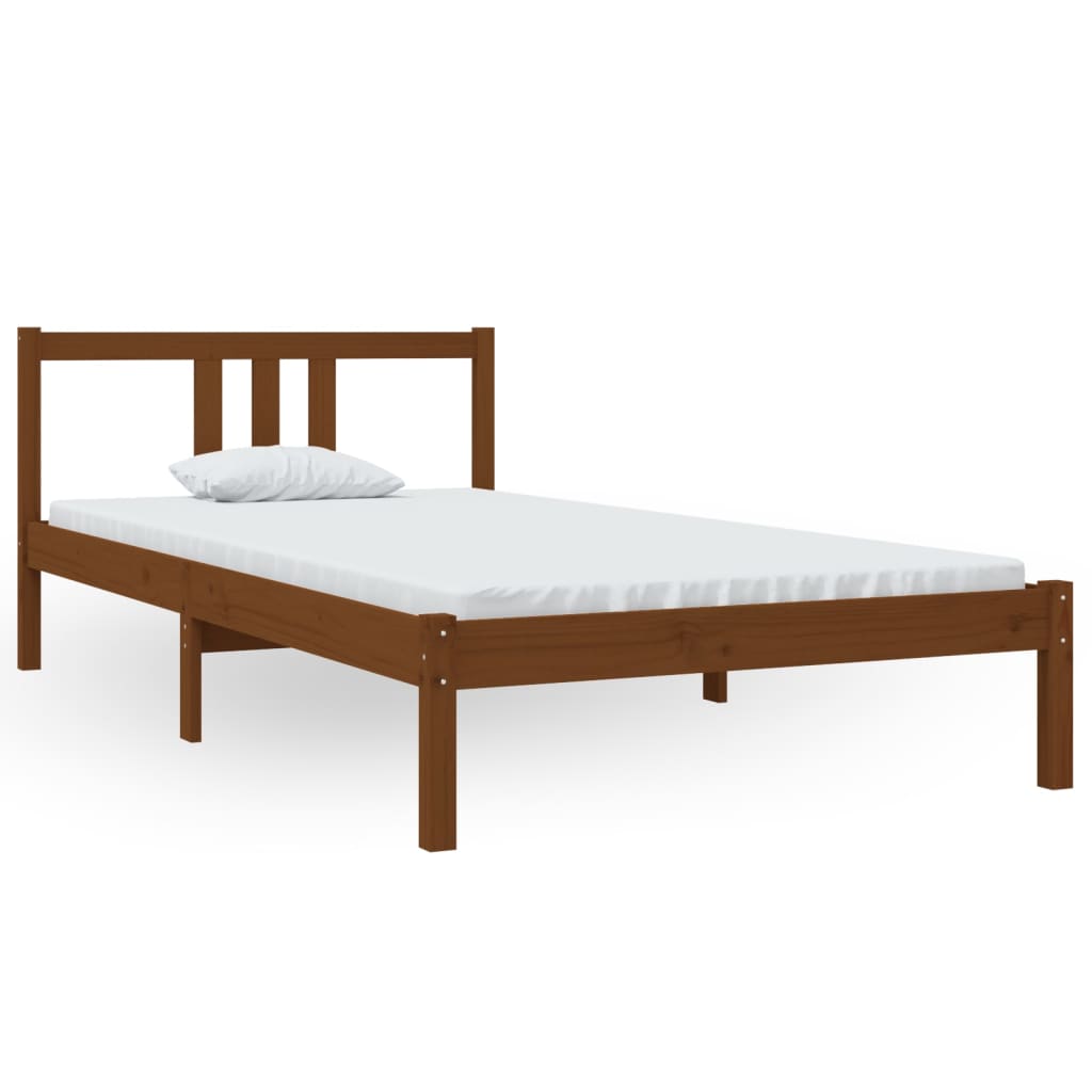 vidaXL Bedframe massief hout honingbruin 100x200 cm