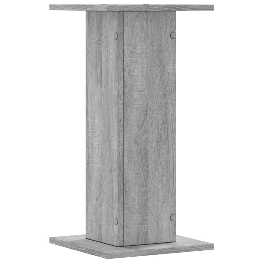 vidaXL Plantenstandaards 2 st 30x30x60 cm bewerkt hout grijs sonoma