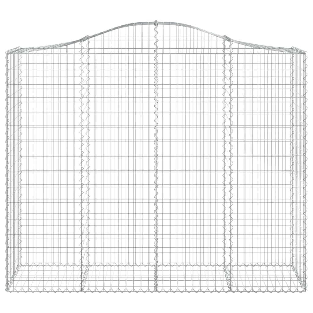 vidaXL Schanskorven 2 st gewelfd 200x50x160/180 cm ijzer