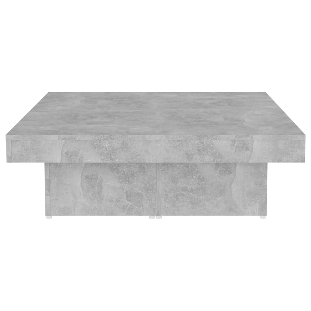 vidaXL Salontafel 90x90x28 cm bewerkt hout betongrijs