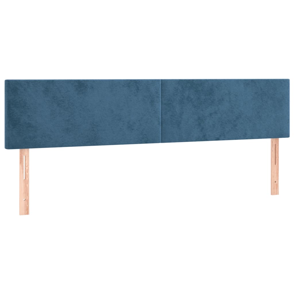 vidaXL Bedframe met hoofdbord fluweel donkerblauw 120x190 cm