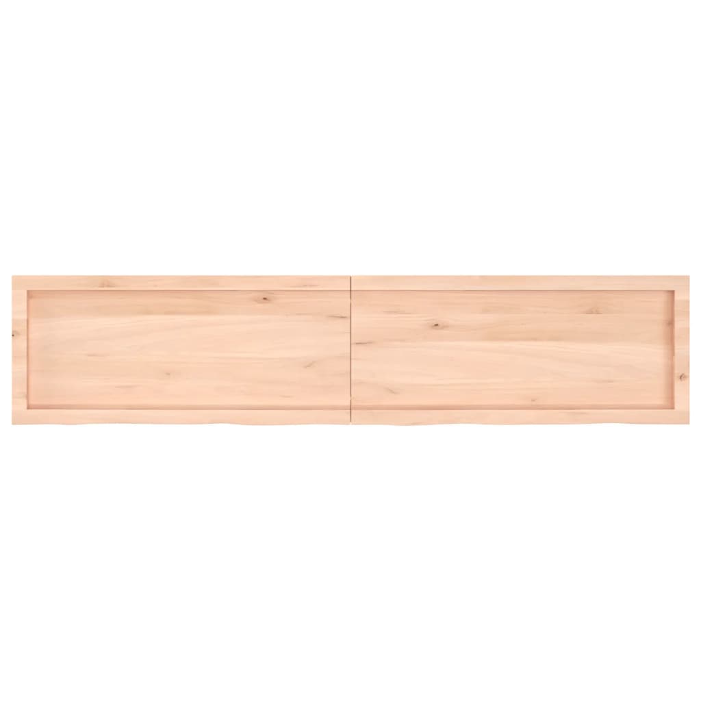 vidaXL Wastafelblad 180x40x(2-6) cm onbehandeld massief hout