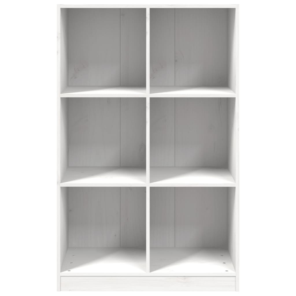 vidaXL Boekenkast 70x33x110 massief grenenhout wit