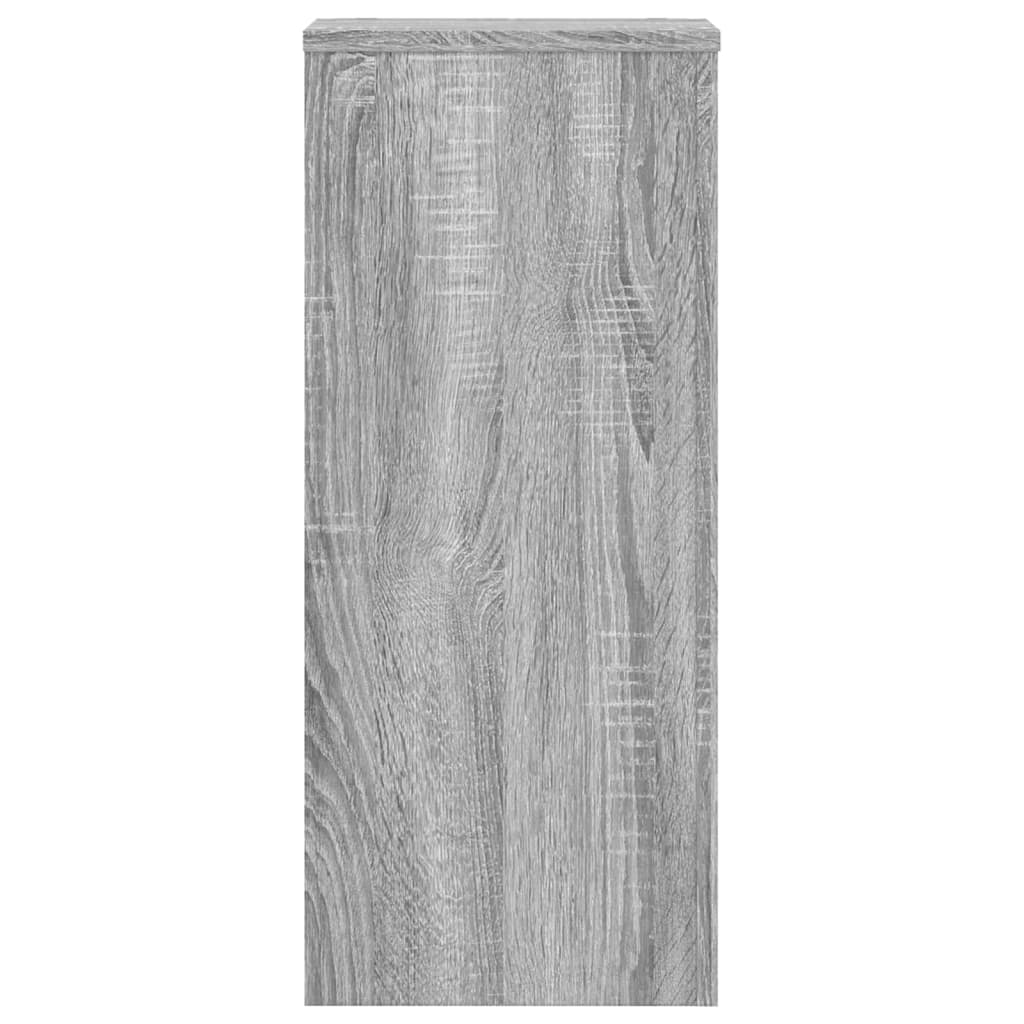 vidaXL Plantenstandaards 2 st 30x30x70 cm bewerkt hout grijs sonoma