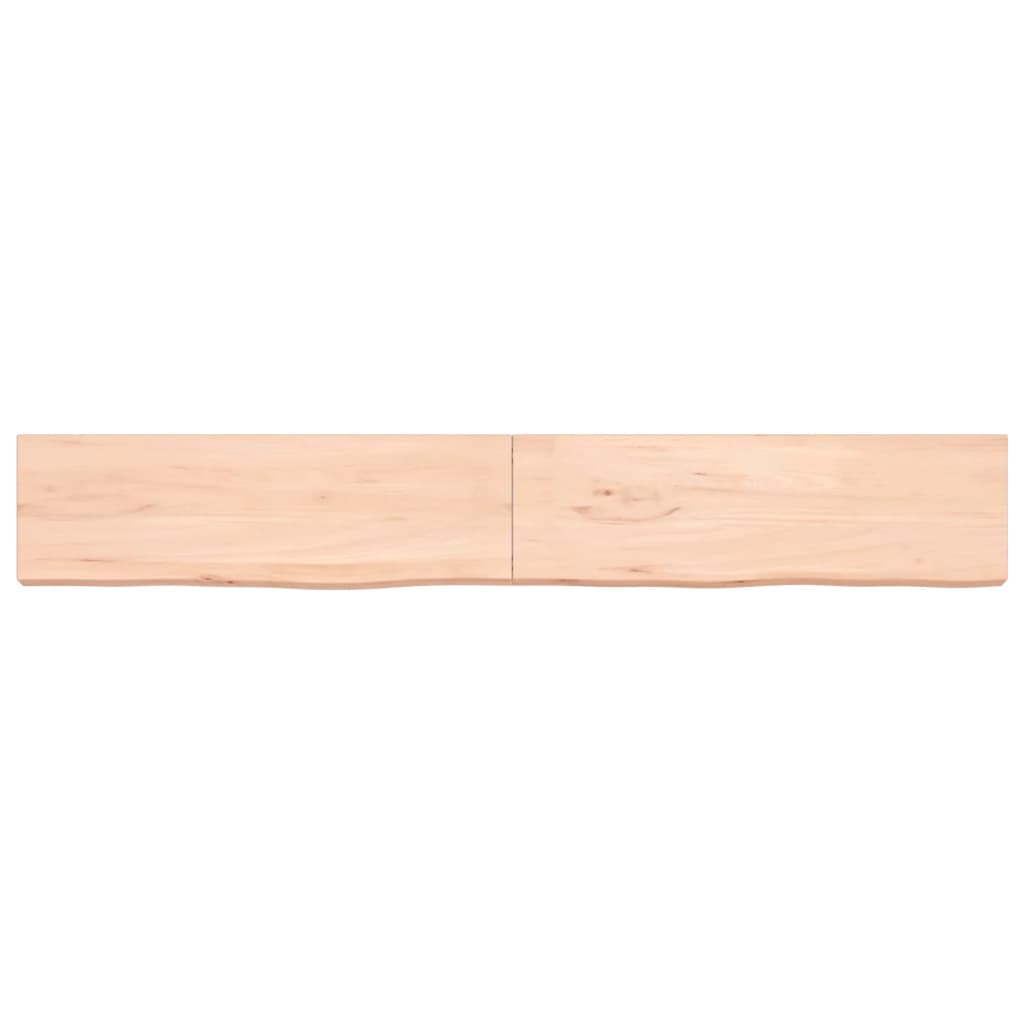 vidaXL Wandschap 200x30x(2-6) cm onbehandeld massief eikenhout