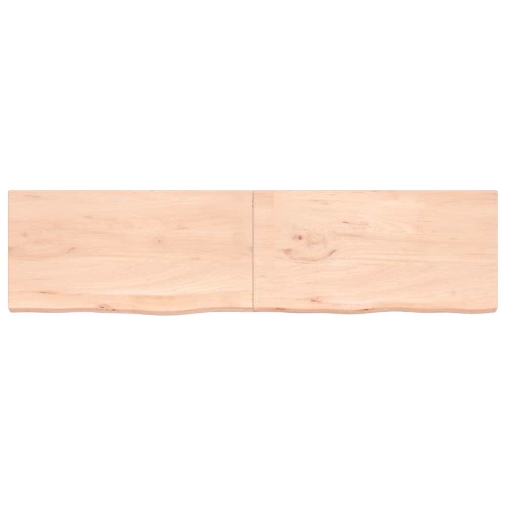 vidaXL Tafelblad 200x50x(2-4) cm onbehandeld massief eikenhout