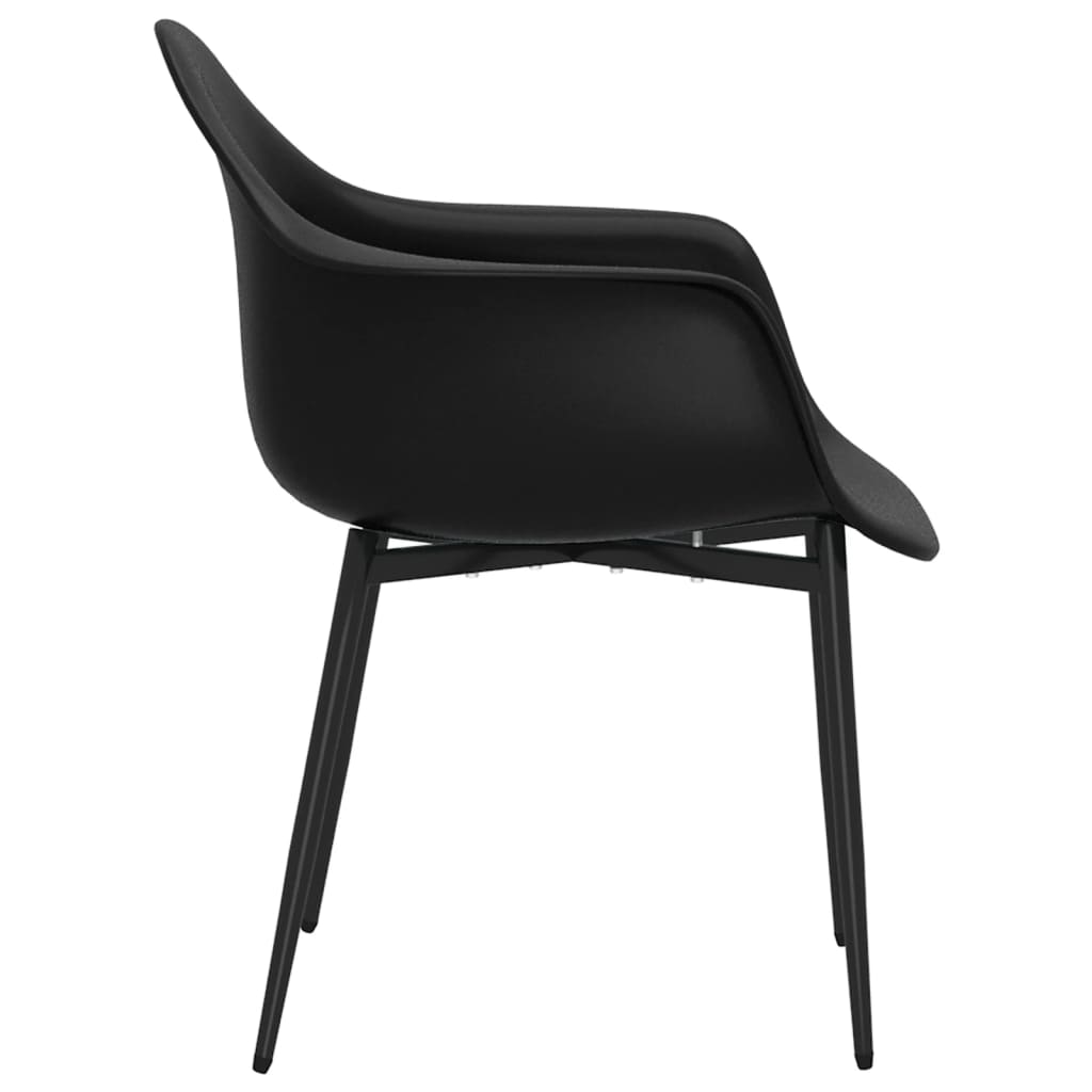 vidaXL Eetkamerstoelen 6 st PP zwart