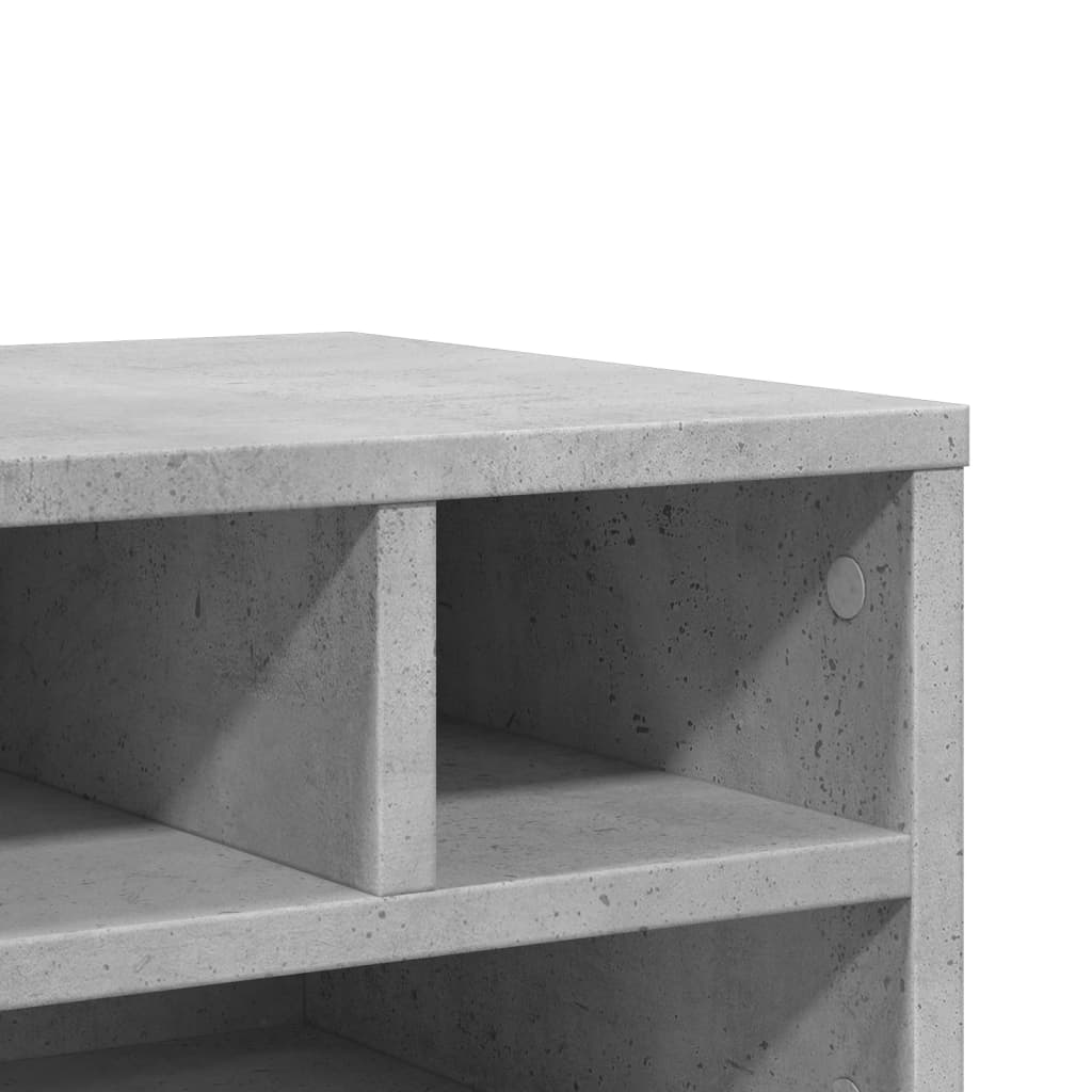 vidaXL Printerkastje 40x32x22,5 cm bewerkt hout betongrijs