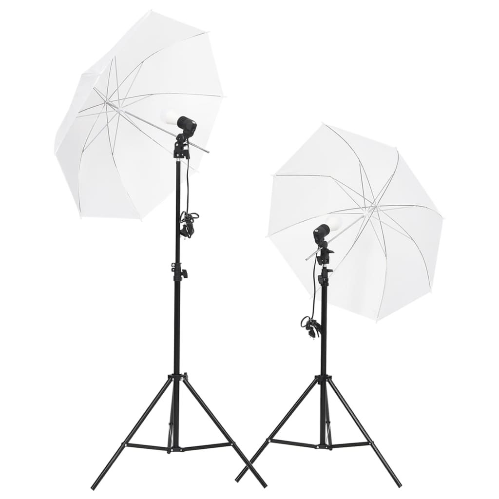 vidaXL Fotostudioset met verlichtingsset en achtergrondscherm