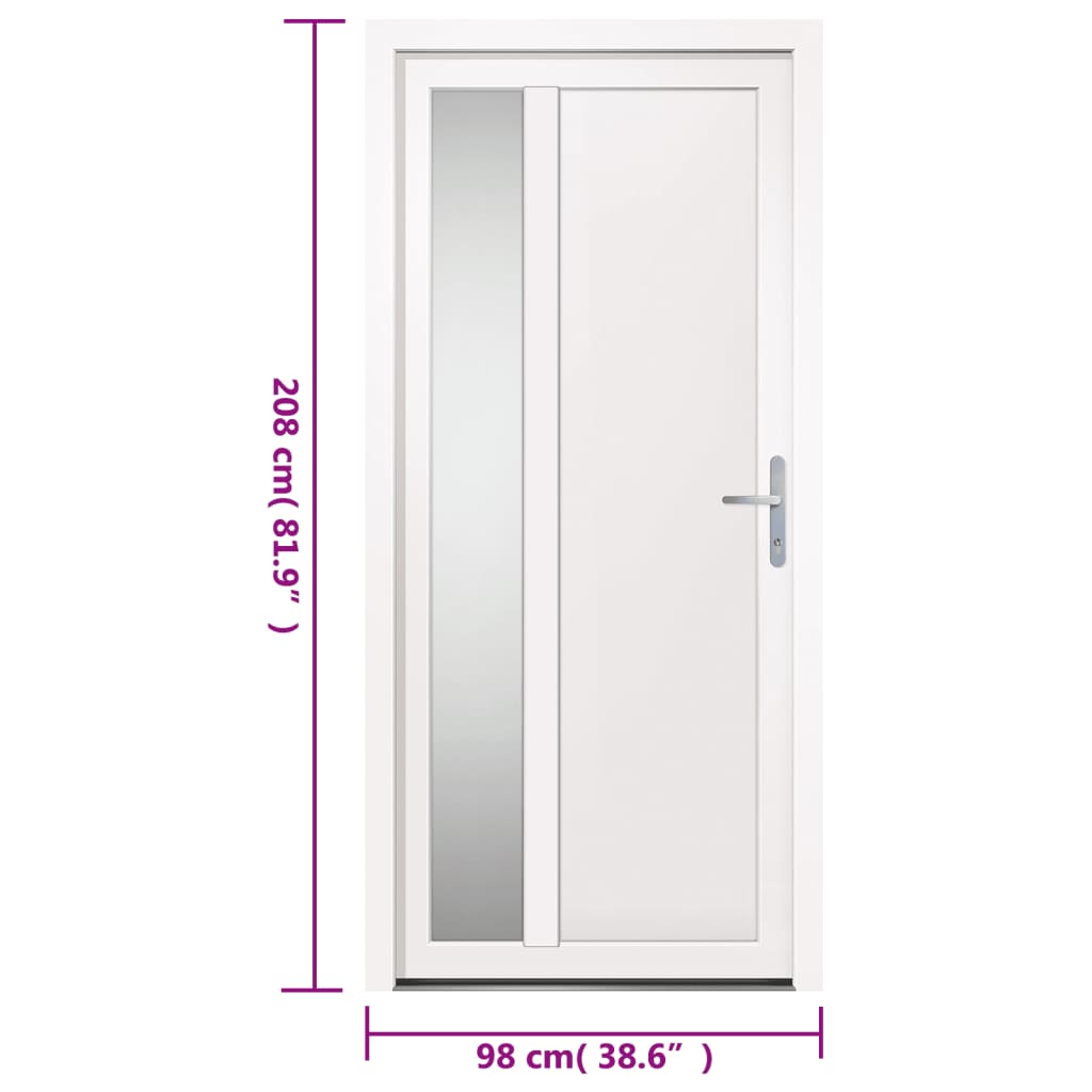 vidaXL Voordeur 98x208 cm PVC wit