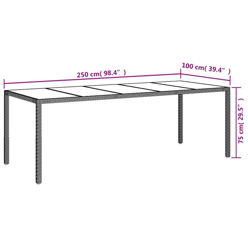 vidaXL 9-delige Tuinset met kussens poly rattan bruin