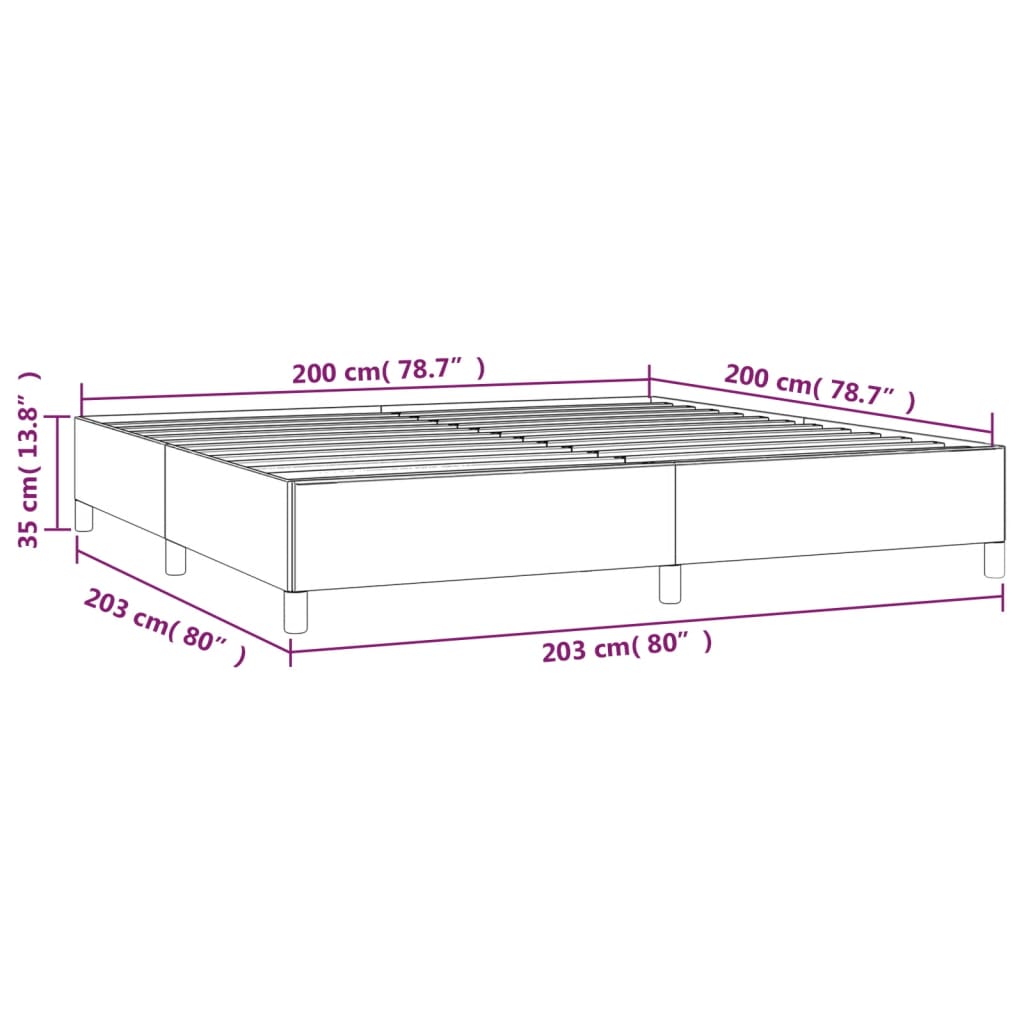 vidaXL Bedframe fluweel donkerblauw 200x200 cm