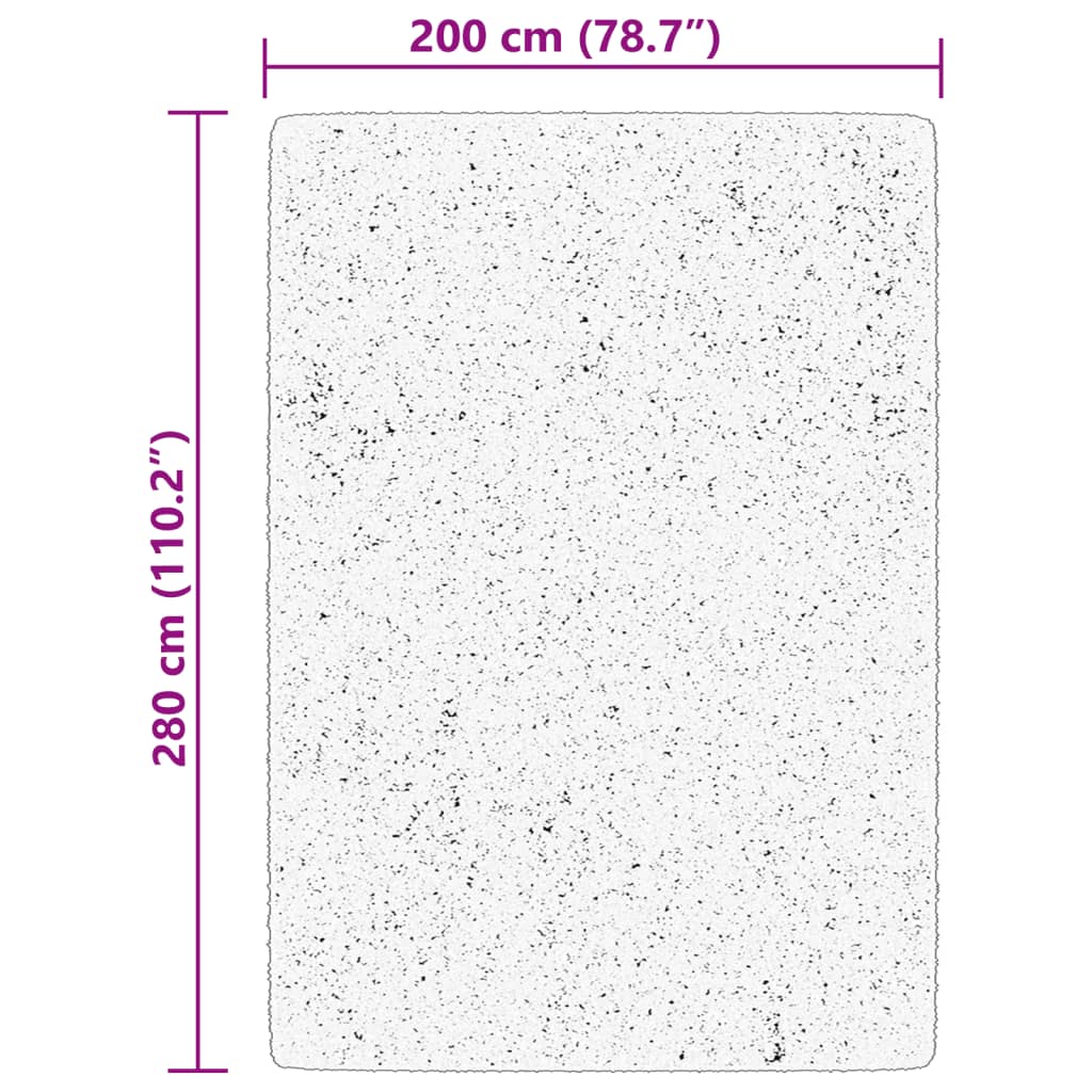 vidaXL Vloerkleed HUARTE laagpolig zacht wasbaar 200x280 cm grijs