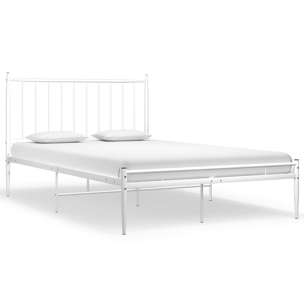 vidaXL Bedframe metaal wit 120x200 cm