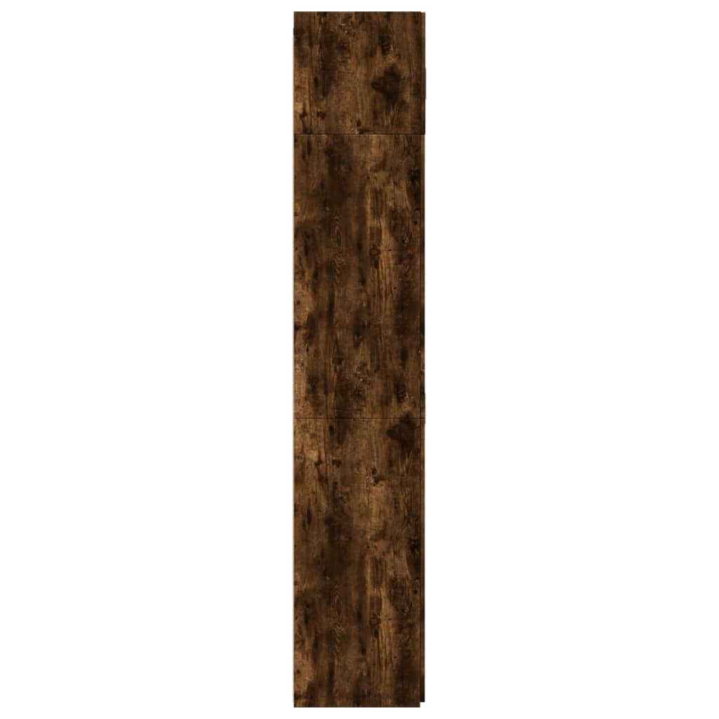 vidaXL Opbergkast 80x42,5x225 cm bewerkt hout gerookt eikenkleur