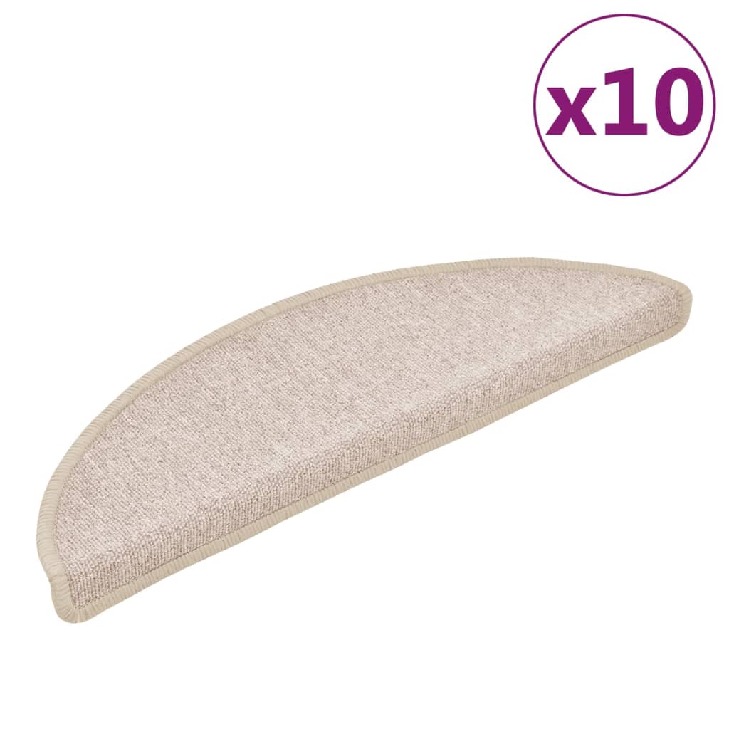 vidaXL Trapmatten 10 st 56x17x3 cm taupe