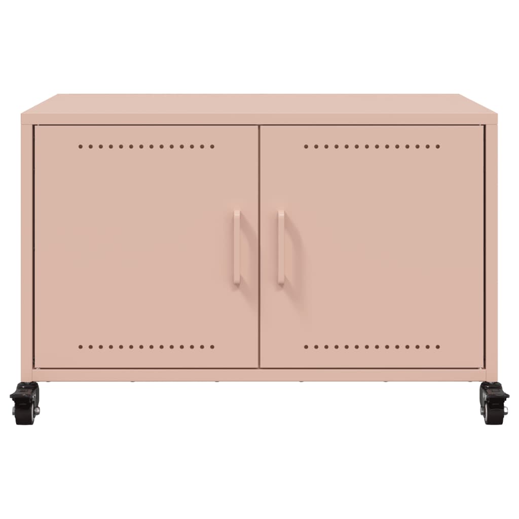 vidaXL Tv-meubel 68x39x43,5 cm staal roze