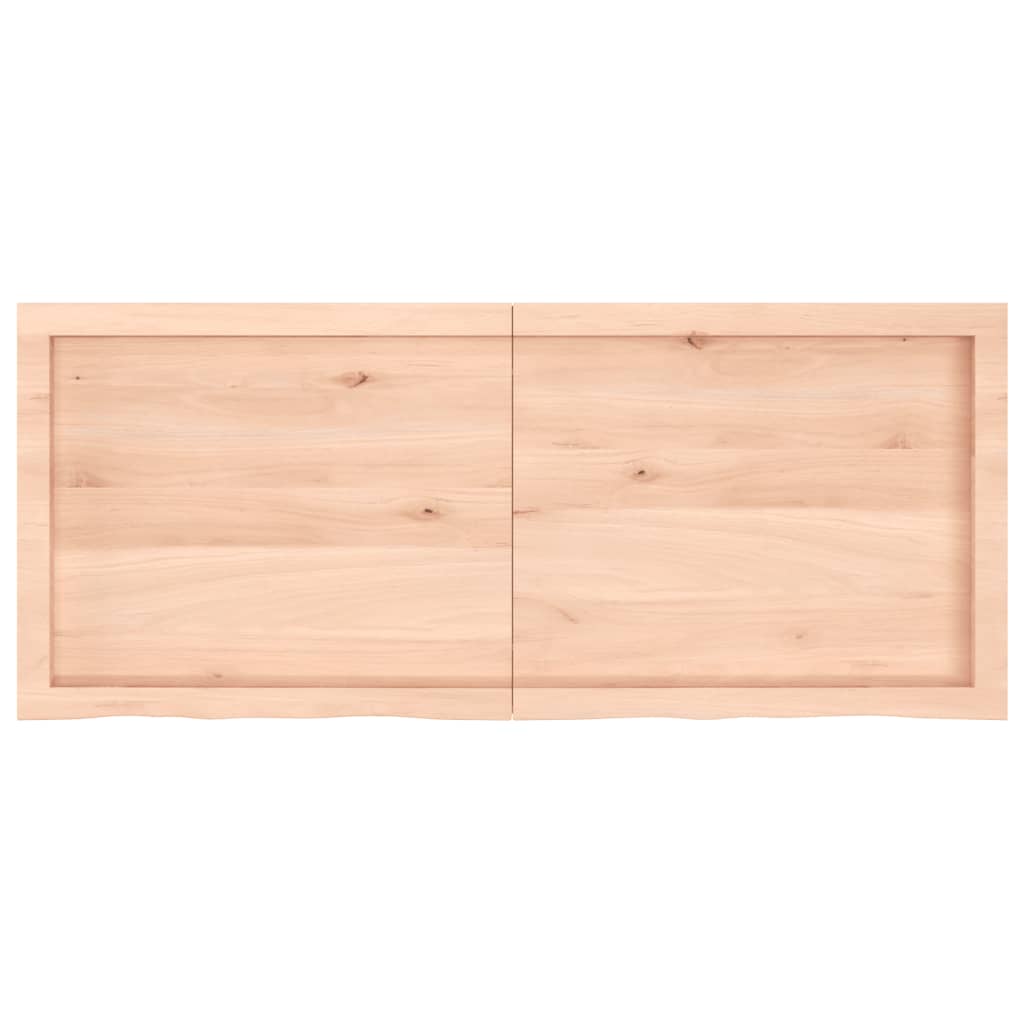 vidaXL Tafelblad 120x50x(2-4) cm onbehandeld massief eikenhout