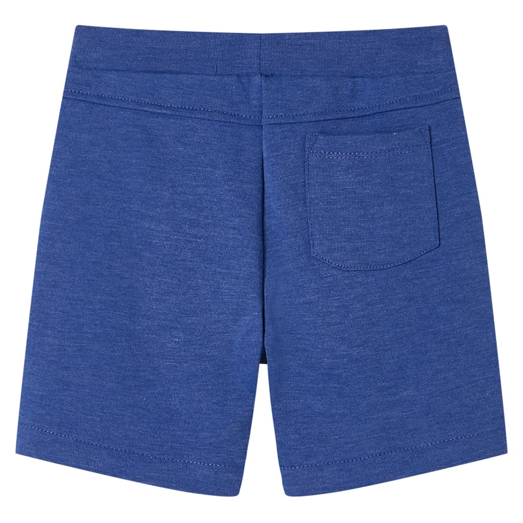 Kindershorts met trekkoord 116 gemêleerd blauw