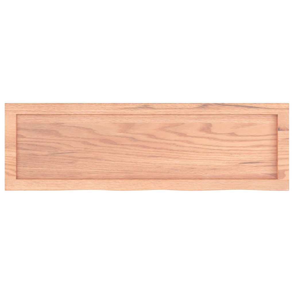 vidaXL Wandschap 100x30x(2-6)cm behandeld massief eikenhout lichtbruin