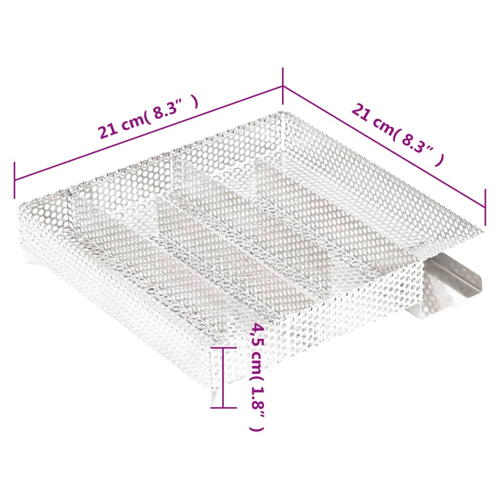 vidaXL BBQ-rookoven met koude rookgenerator gegalvaniseerd staal