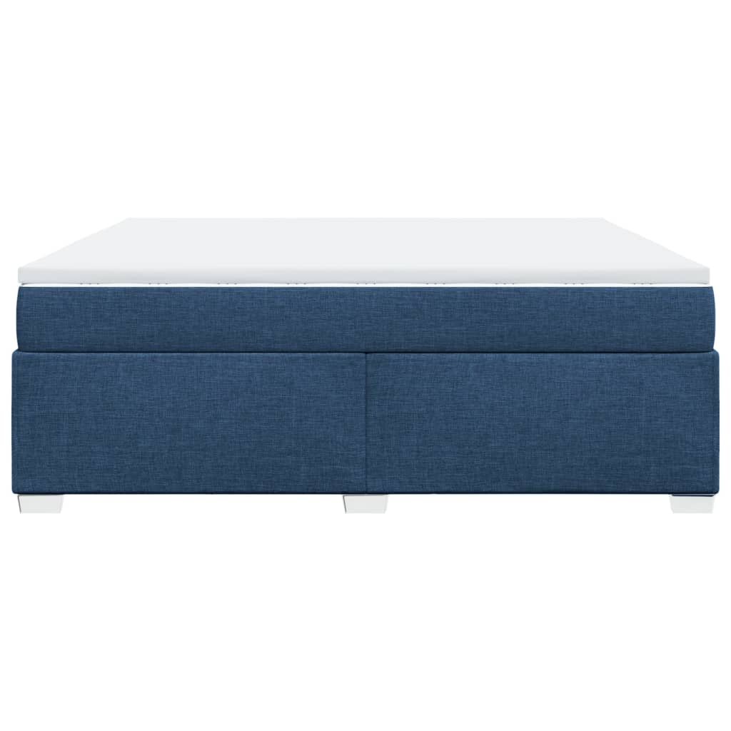 vidaXL Boxspring met matras stof blauw 180x200 cm