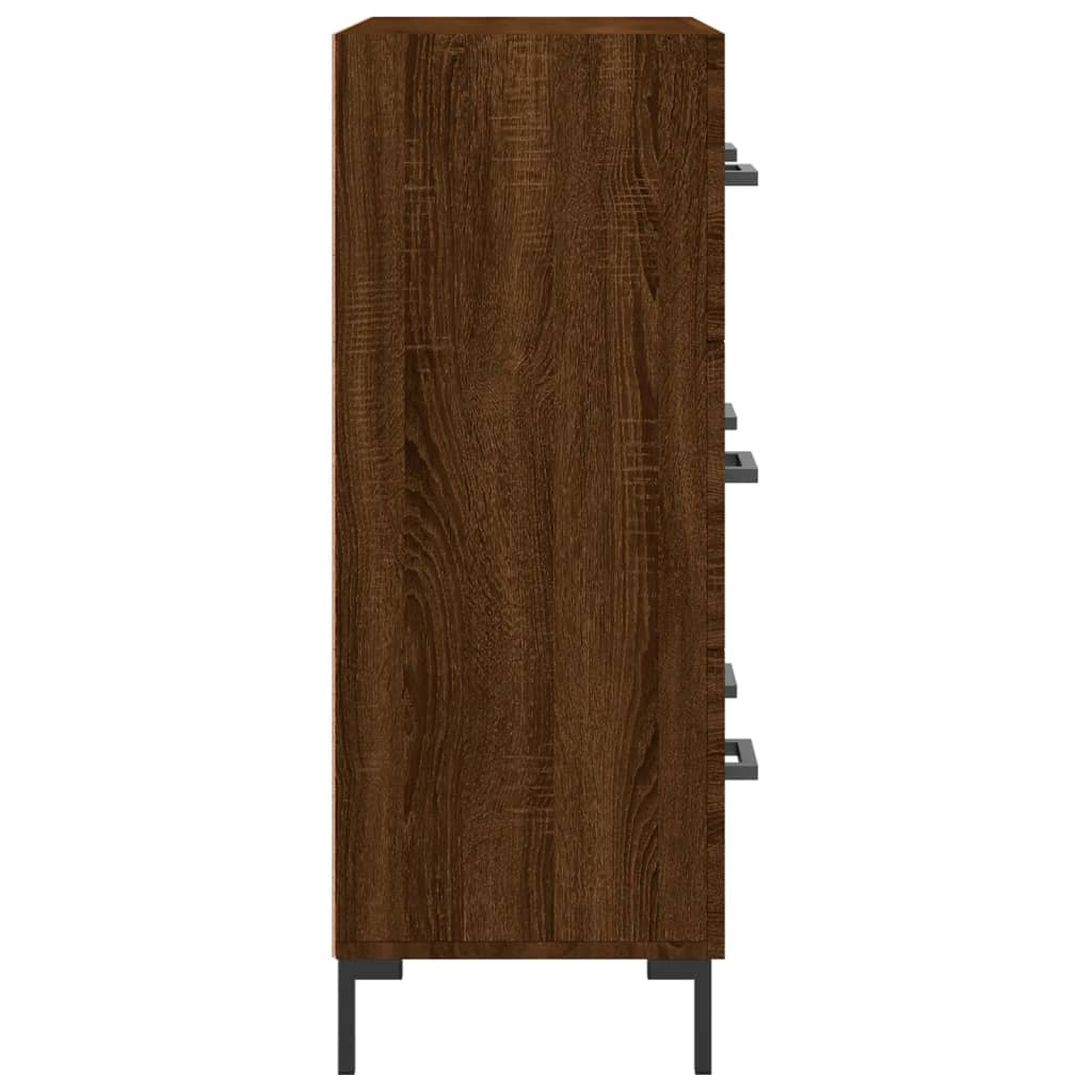 vidaXL Dressoir 69,5x34x90 cm bewerkt hout bruin eikenkleur