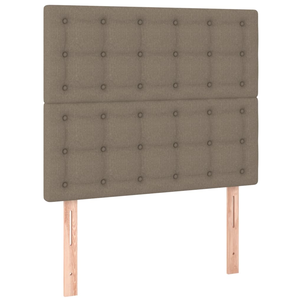 vidaXL Hoofdbord LED 90x5x118/128 cm stof taupe