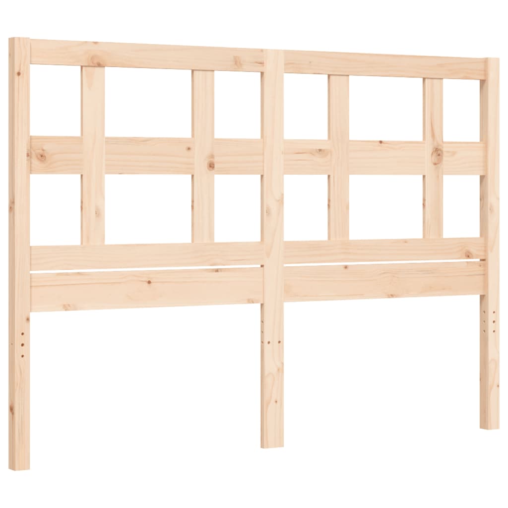 vidaXL Bedframe met hoofdbord massief hout