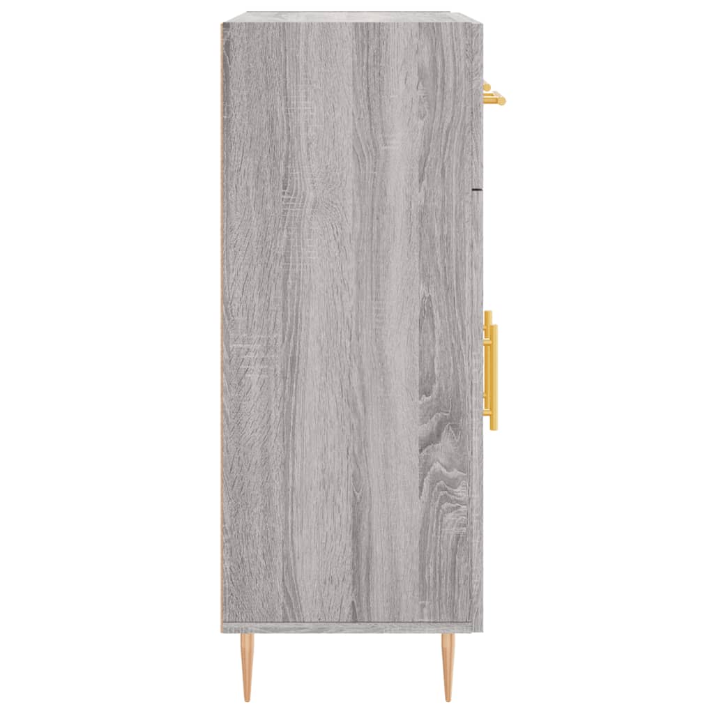 vidaXL Dressoir 69,5x34x90 cm bewerkt hout grijs sonoma eikenkleurig