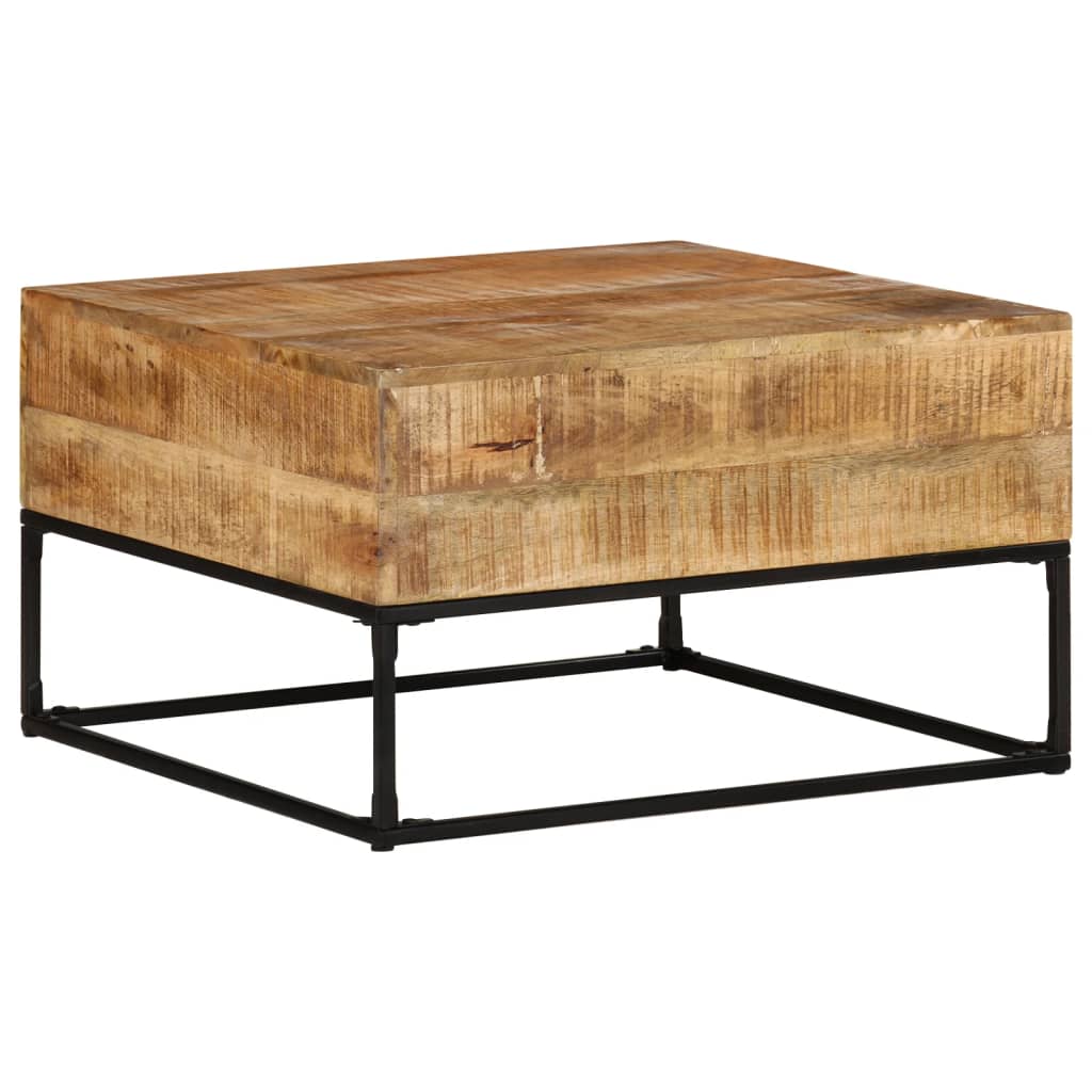 vidaXL Salontafel 68x68x41 cm ruw mangohout