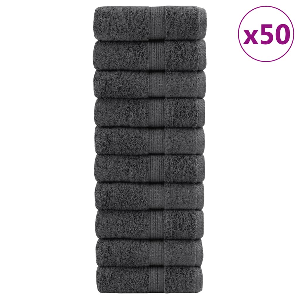 vidaXL Gastendoekjes SOLUND 50 st 600 g/m² 30x50 cm antraciet