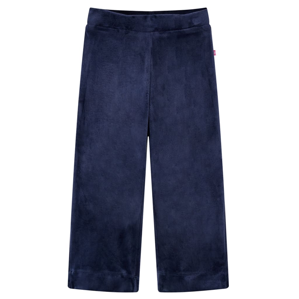 Kinderbroek fluweel 104 donkerblauw