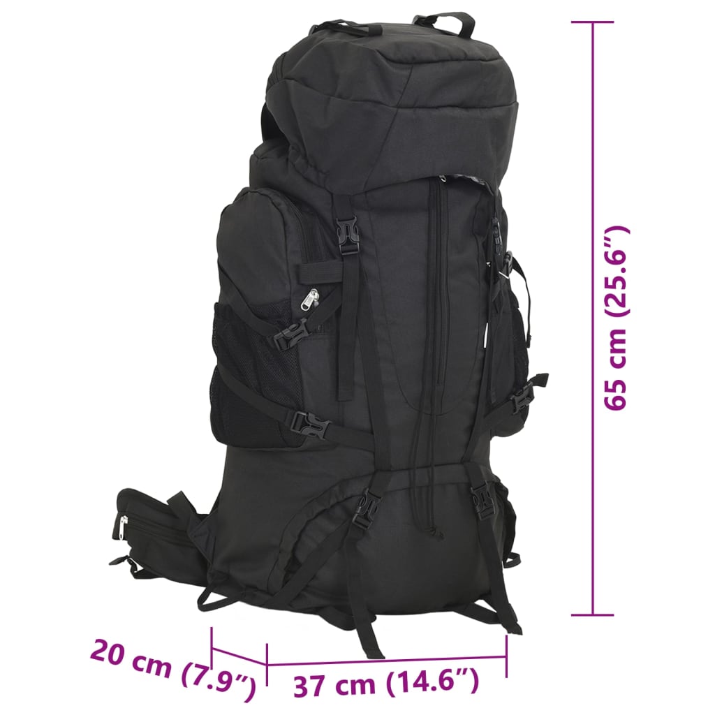 vidaXL Wandelrugzak 60 L oxford stof zwart