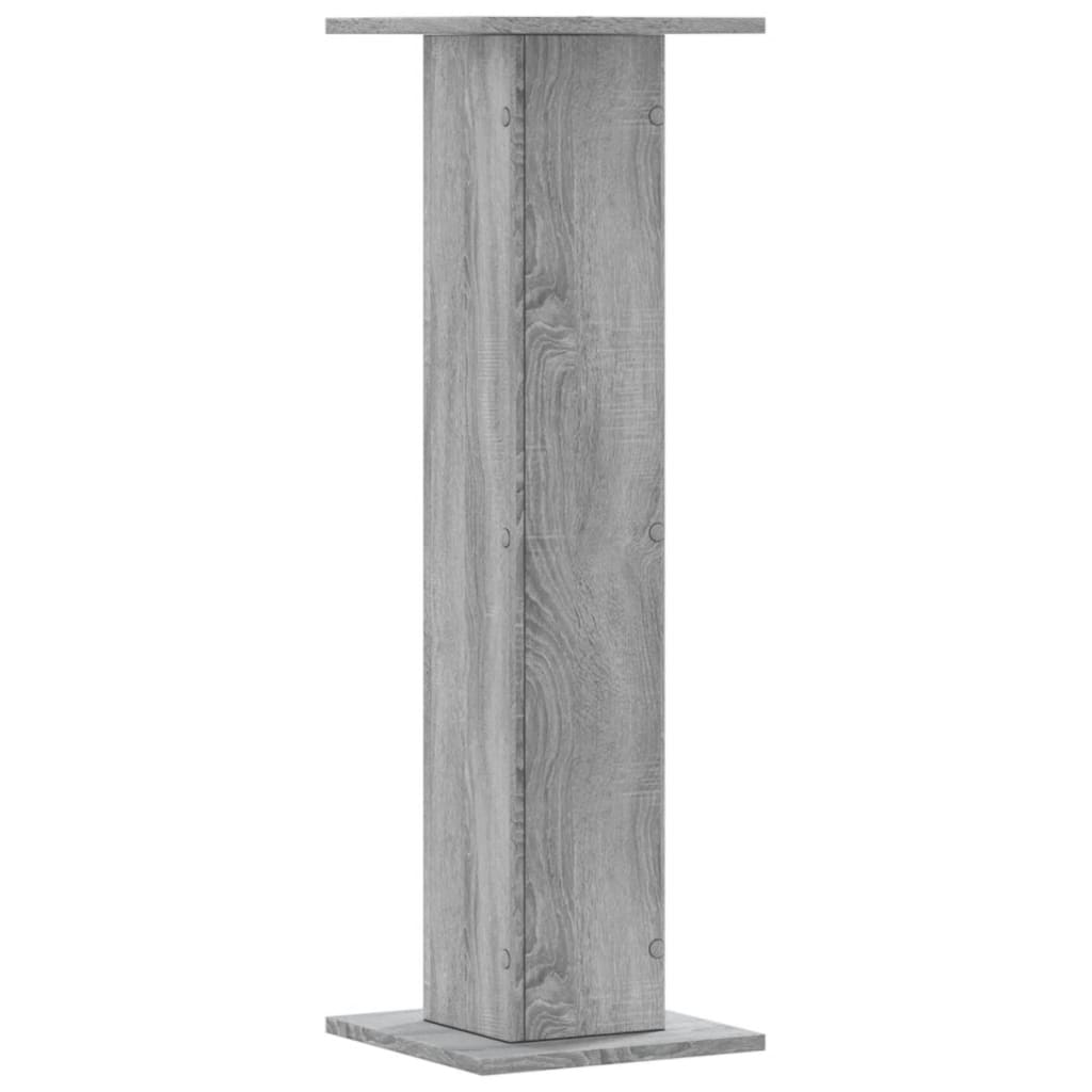 vidaXL Speakerstandaards 2 st 30x30x95 cm bewerkt hout grijs sonoma