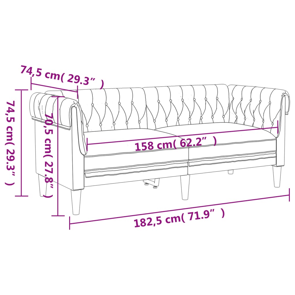 vidaXL 3-delige Loungeset stof taupe