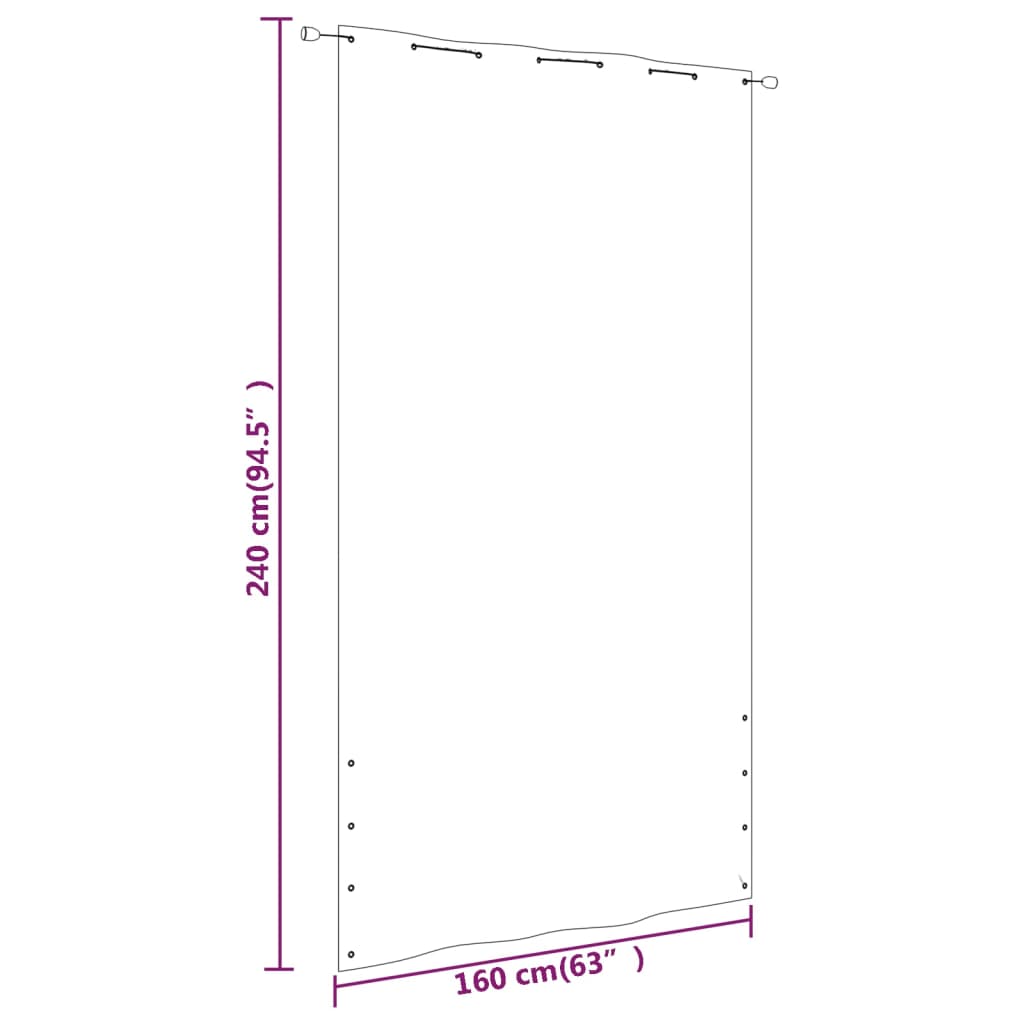 vidaXL Balkonscherm 160x240 cm oxford stof terracottakleurig