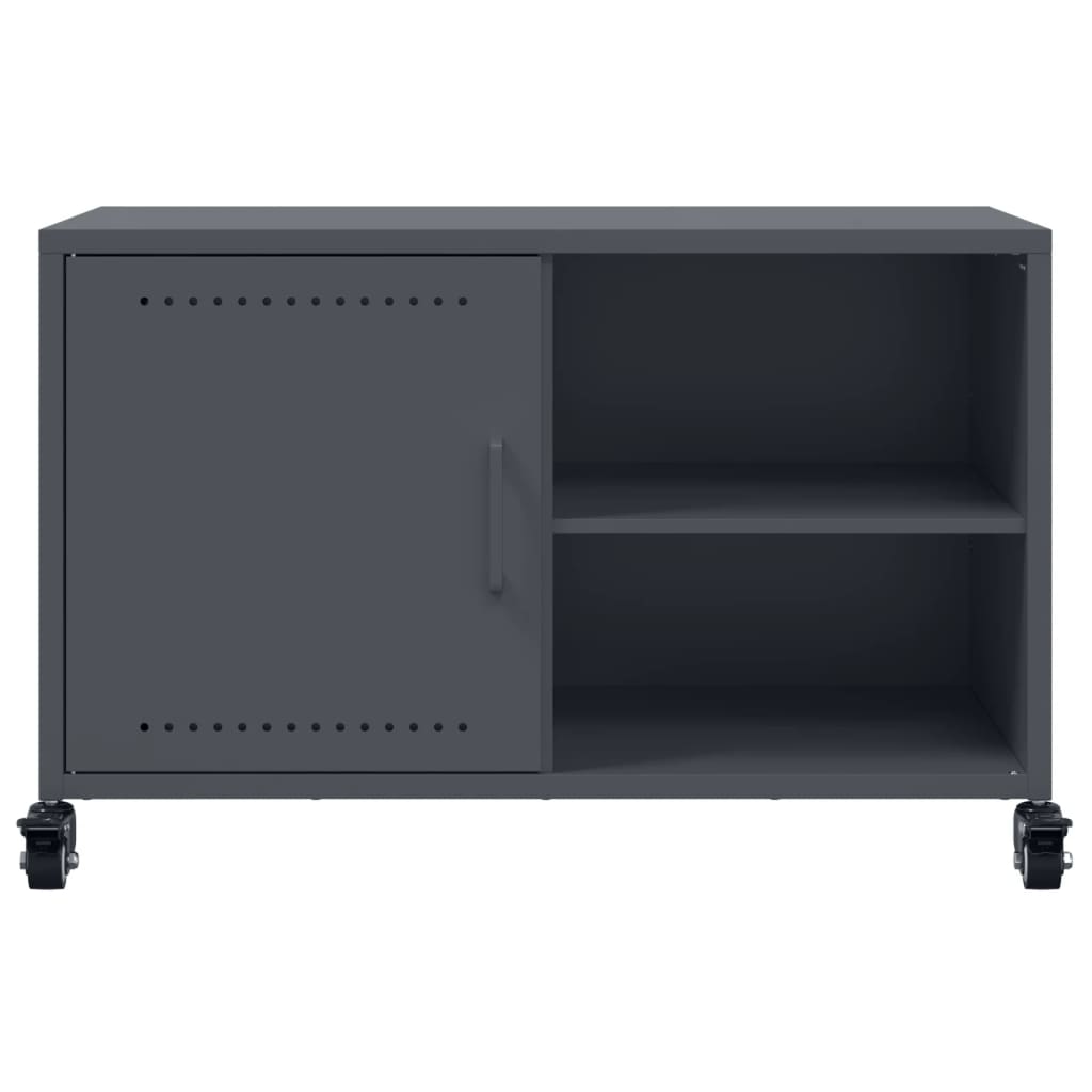 vidaXL Tv-meubel 68x39x43,5 cm staal antracietkleurig