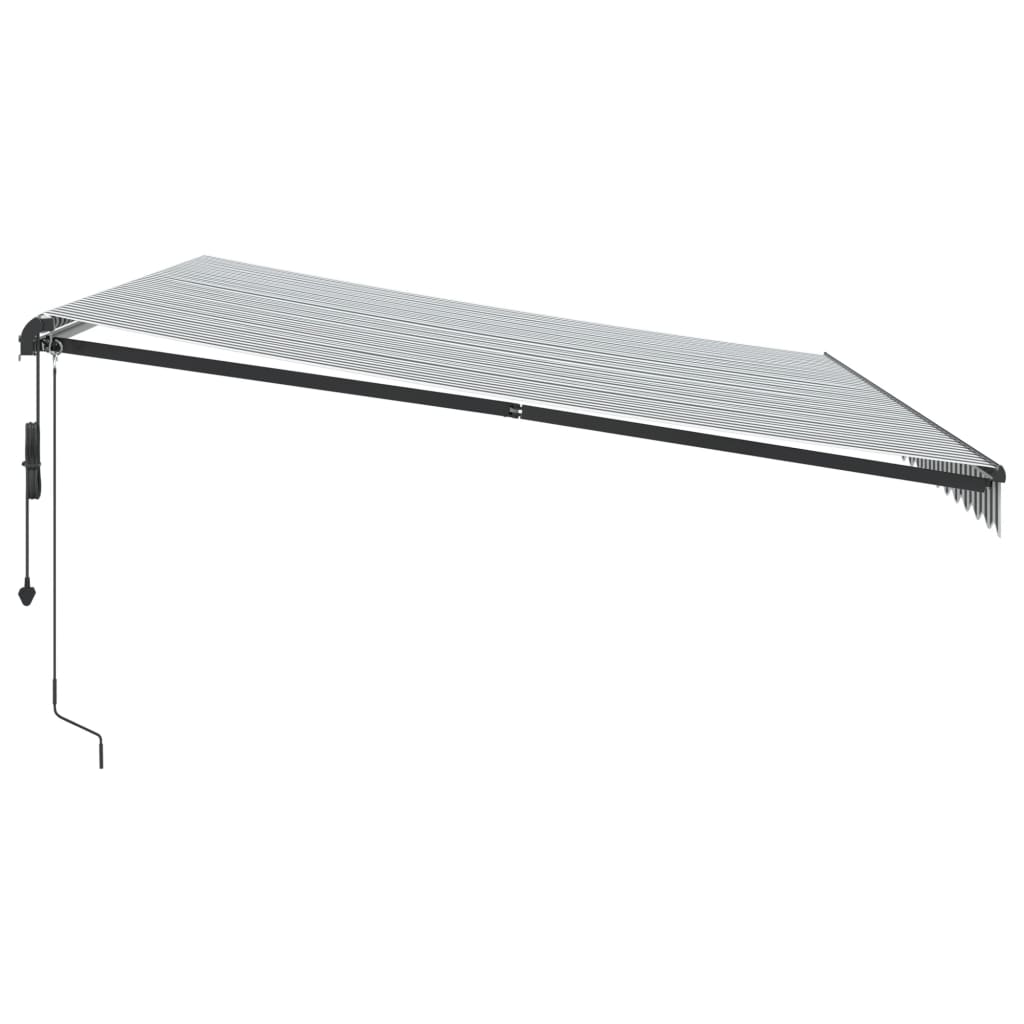 vidaXL Luifel automatisch uittrekbaar LED 500x300 cm antraciet en wit