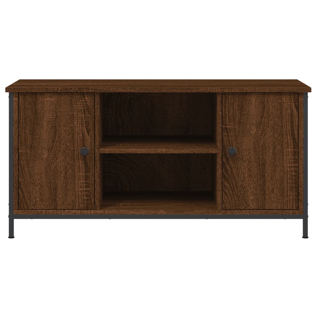 vidaXL Tv-meubel 100x40x50 cm bewerkt hout bruin eikenkleur