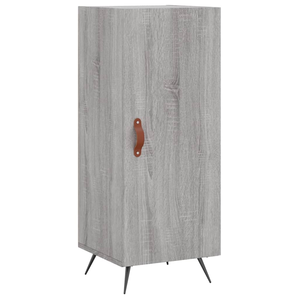 vidaXL Hoge kast 34,5x34x180 cm bewerkt hout grijs sonoma eikenkleurig