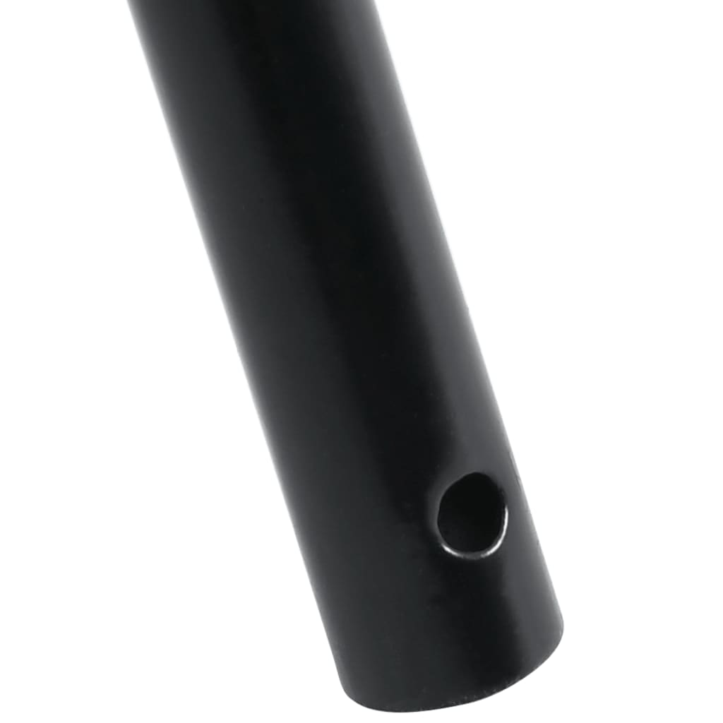 vidaXL Hooivorksteel Ø3,5x127,5 cm zwart staal