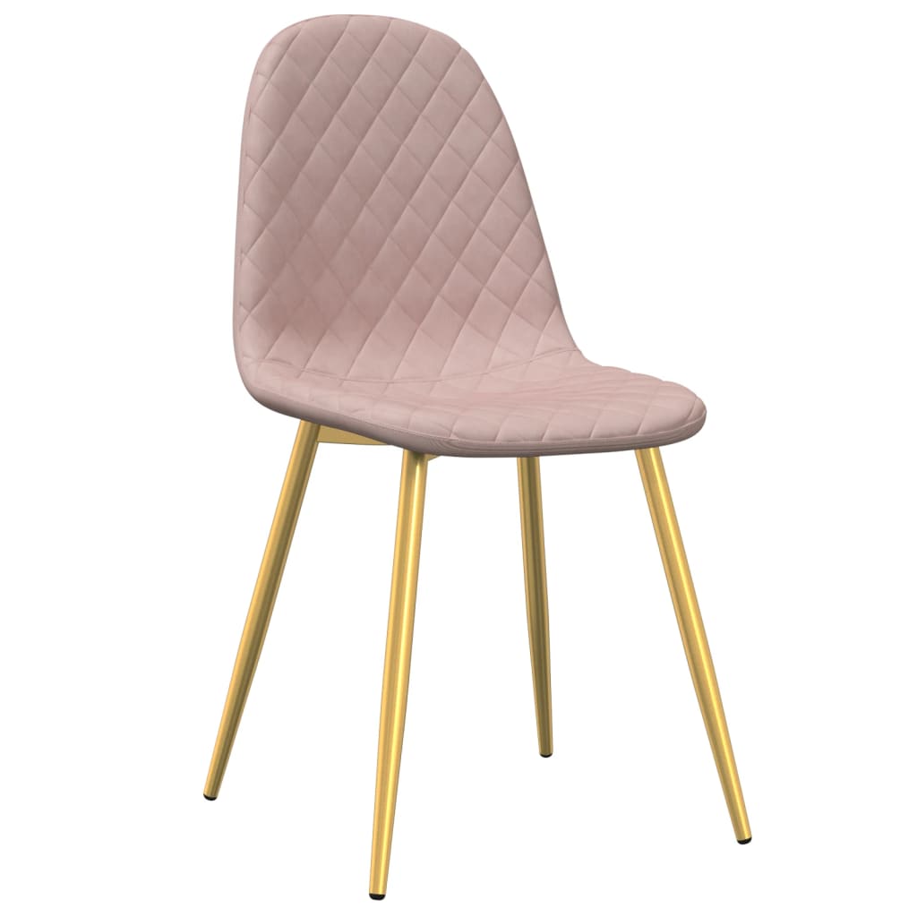 vidaXL Eetkamerstoelen 4 st fluweel roze