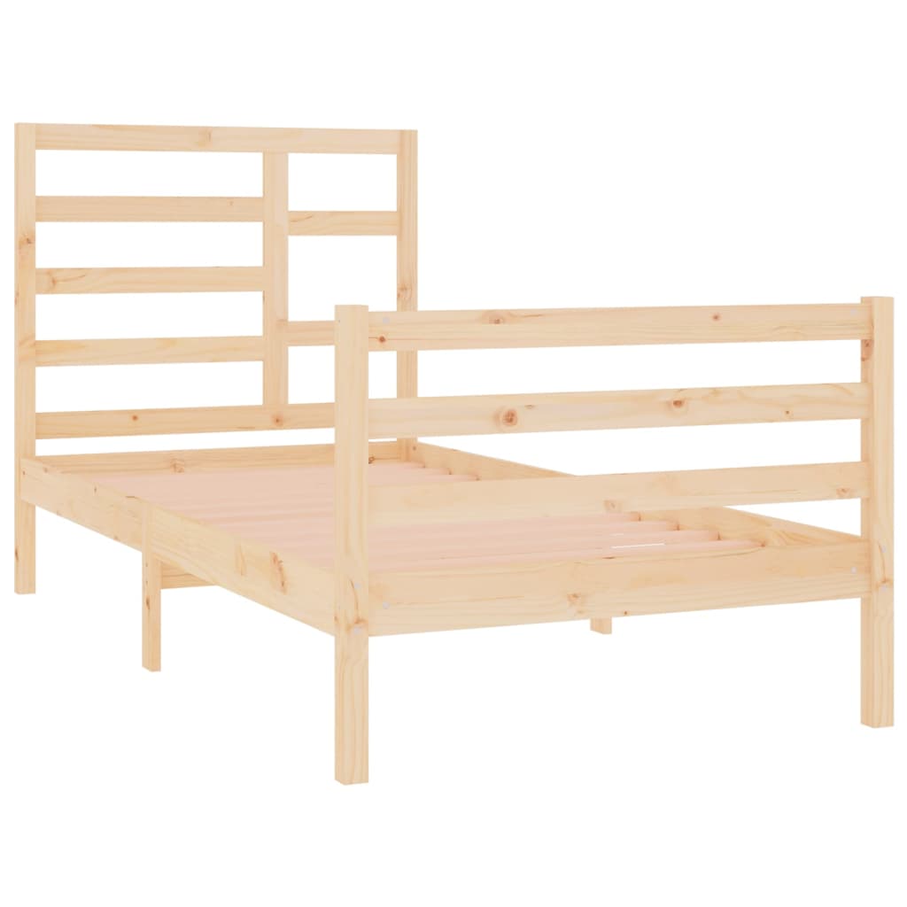 vidaXL Bedframe massief hout 75x190 cm