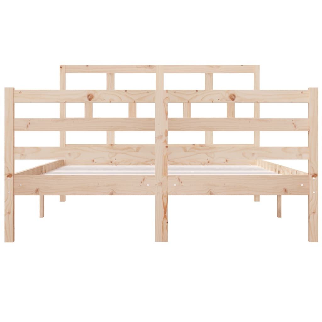 vidaXL Bedframe massief hout 135x190 cm