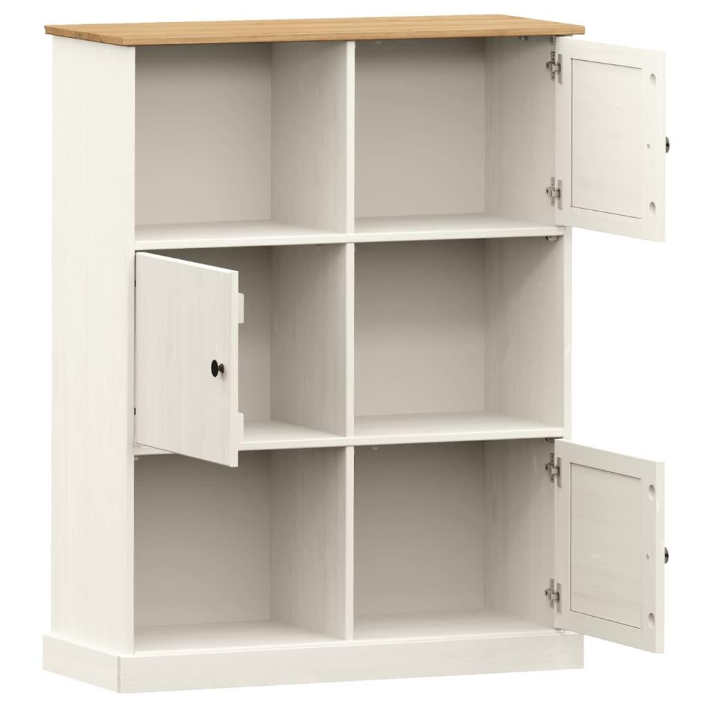 vidaXL Boekenkast VIGO 90x35x114,5 cm massief grenenhout wit