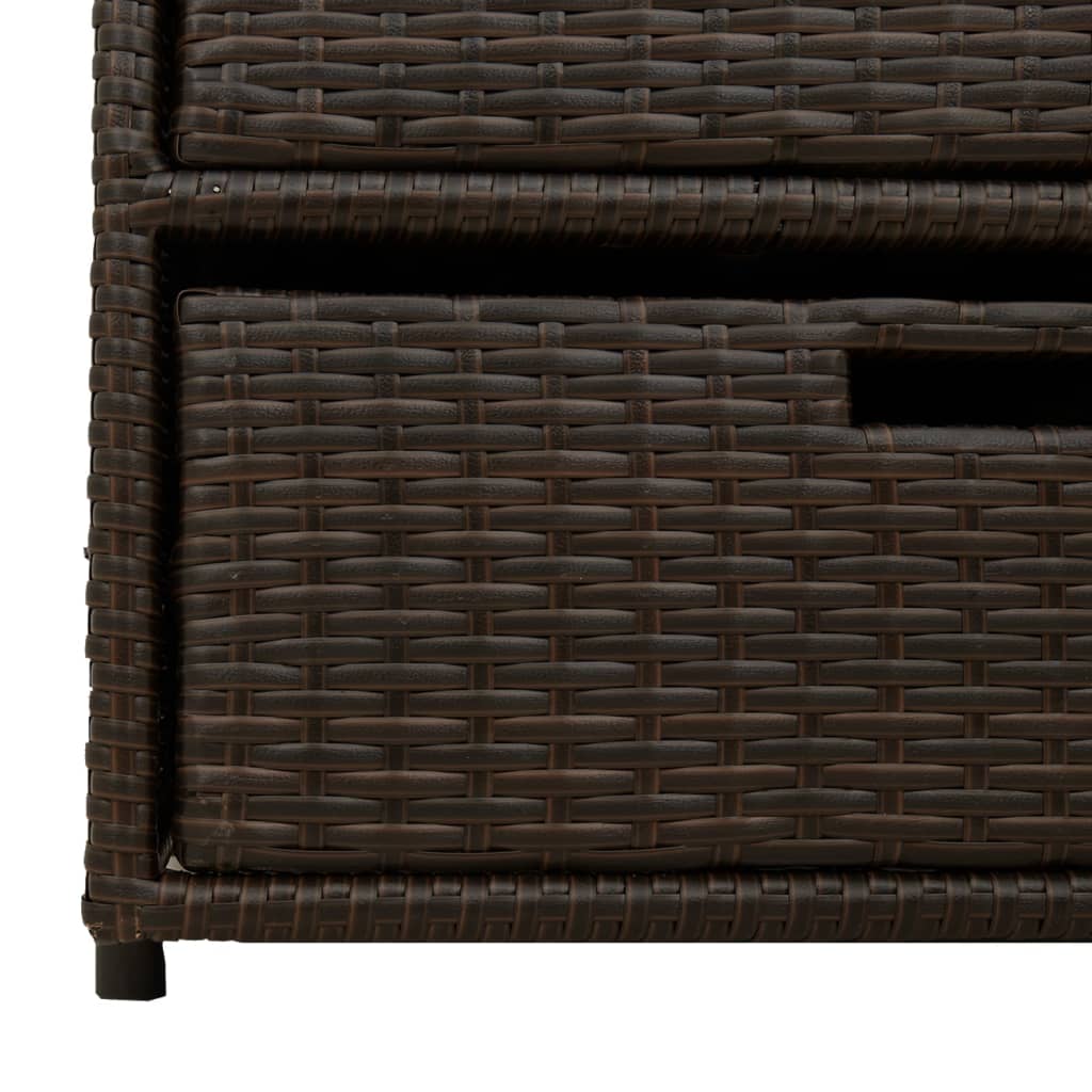 vidaXL Tuinkast 55x59x69 cm poly rattan bruin