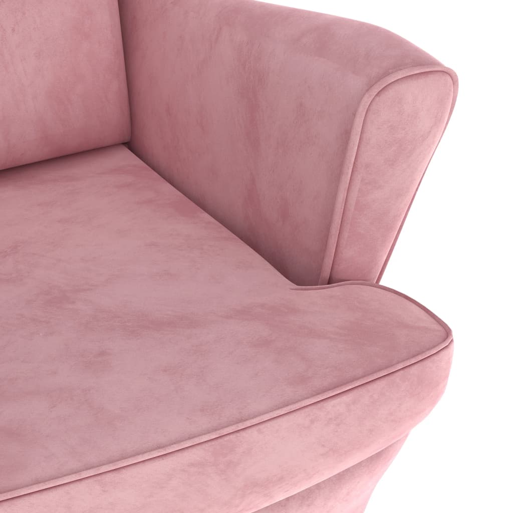 vidaXL Fauteuil fluweel roze